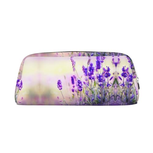 KLMELLMDE Federmäppchen aus Leder, mit Reißverschluss, Lavendelblüte, großes Fassungsvermögen, Stifteetui, Schul- und Bürobedarf, Schreibwarentasche, Kosmetiktasche, Münzbörse, silber, Einheitsgröße KLMELLMDE Federmäppchen aus Leder, mit Reißverschluss, Lavendelblüte, großes Fassungsvermögen, Stifteetui, Schul- und Bürobedarf, Schreibwarentasche, Kosmetiktasche, Münzbörse, silber, Einheitsgröße von KLMELLMDE