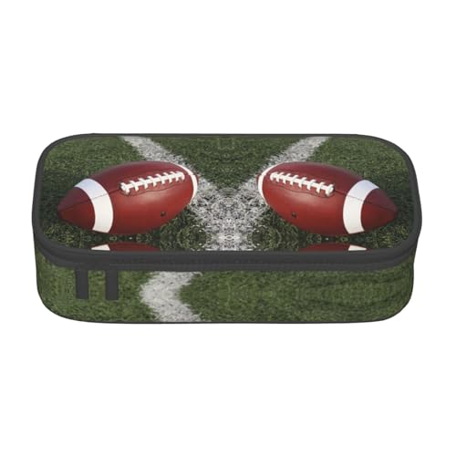 KLMELLMDE Federmäppchen mit großem Fassungsvermögen, American Football-Federmäppchen, Organisations-Bleistifttasche, Schul-Bleistifttasche, Büro-Schreibwaren-Organizer, Kosmetiktasche. von KLMELLMDE