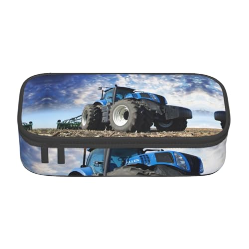 KLMELLMDE Federmäppchen mit großem Fassungsvermögen, Bauernhof-Traktor-Federmäppchen, Federmäppchen, Schul-Bleistifttasche, Büro-Schreibwaren-Organizer, Kosmetiktasche. von KLMELLMDE
