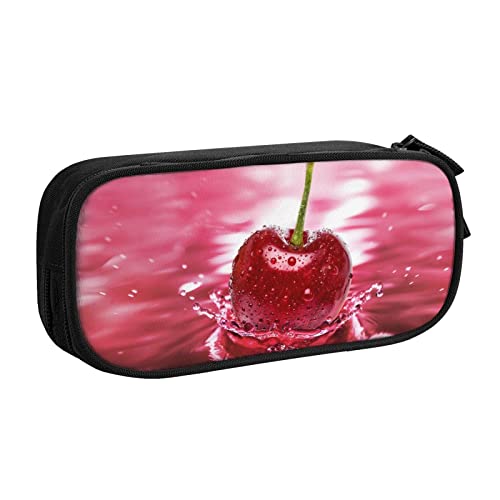 KLMELLMDE Federmäppchen mit großem Fassungsvermögen, Schüler-Design, doppellagig, Schreibwaren-Box, Schul- und Bürobedarf, Schreibwarentasche, Kosmetiktasche, Schwarz , Einheitsgröße, Lässiger von KLMELLMDE