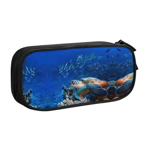 KLMELLMDE Federmäppchen mit großem Fassungsvermögen, Schüler-Design, doppellagig, Schreibwaren-Box, Schul- und Bürobedarf, Schreibwarentasche, Kosmetiktasche, Schwarz , Einheitsgröße, Lässiger von KLMELLMDE