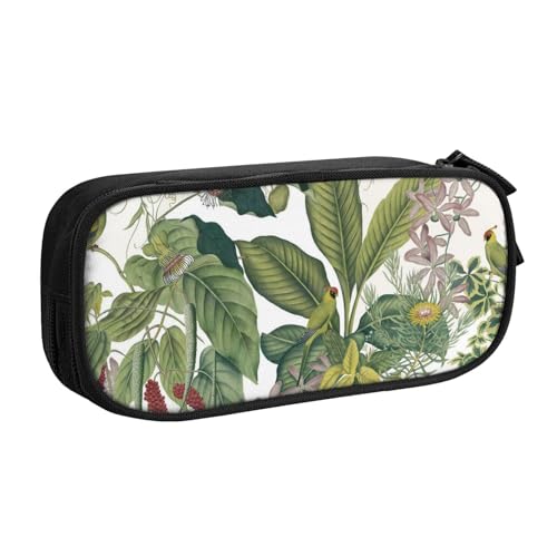 KLMELLMDE Federmäppchen mit großem Fassungsvermögen, Schüler-Design, doppellagig, Schreibwaren-Box, Schul- und Bürobedarf, Schreibwarentasche, Kosmetiktasche, Schwarz , Einheitsgröße, Lässiger von KLMELLMDE