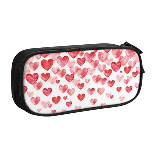 KLMELLMDE Federmäppchen mit großem Fassungsvermögen, Schüler-Design, doppellagig, Schreibwaren-Box, Schul- und Bürobedarf, Schreibwarentasche, Kosmetiktasche, Schwarz , Einheitsgröße, Lässiger von KLMELLMDE