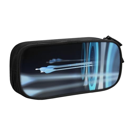 KLMELLMDE Federmäppchen mit großem Fassungsvermögen, Schüler-Design, doppellagig, Schreibwaren-Box, Schul- und Bürobedarf, Schreibwarentasche, Kosmetiktasche, Schwarz , Einheitsgröße, Lässiger von KLMELLMDE