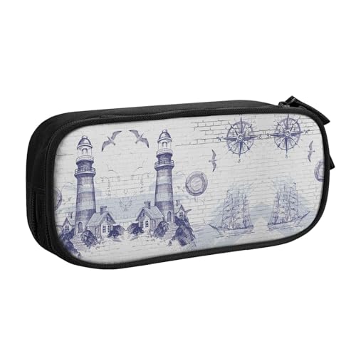 KLMELLMDE Federmäppchen mit großem Fassungsvermögen, Schüler-Design, doppellagig, Schreibwaren-Box, Schul- und Bürobedarf, Schreibwarentasche, Kosmetiktasche, Schwarz , Einheitsgröße, Lässiger von KLMELLMDE