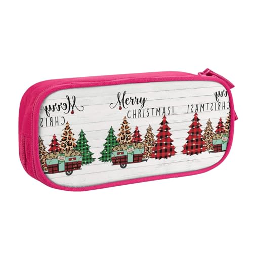 KLMELLMDE Federmäppchen mit großem Fassungsvermögen, Schüler-Design, doppellagig, Schreibwaren-Box, Schul- und Bürobedarf, Schreibwarentasche, Kosmetiktasche, rose, Einheitsgröße, Lässiger von KLMELLMDE