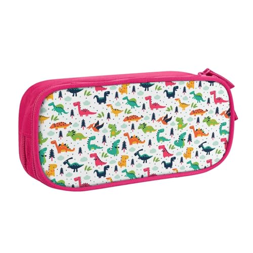 KLMELLMDE Federmäppchen mit großem Fassungsvermögen, Schüler-Design, doppellagig, Schreibwaren-Box, Schul- und Bürobedarf, Schreibwarentasche, Kosmetiktasche, rose, Einheitsgröße, Lässiger von KLMELLMDE