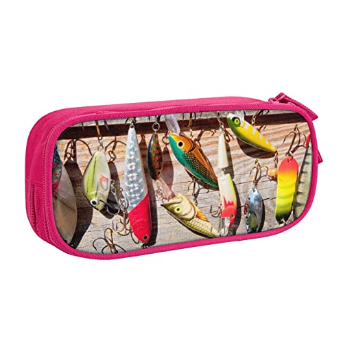 KLMELLMDE Federmäppchen mit großem Fassungsvermögen, Schüler-Design, doppellagig, Schreibwaren-Box, Schul- und Bürobedarf, Schreibwarentasche, Kosmetiktasche, rose, Einheitsgröße, Lässiger von KLMELLMDE