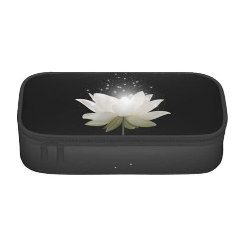 KLMELLMDE Federmäppchen mit großer Kapazität, Lotusblüte, Organizer für Bleistifte, Schule, Büro, Schreibwaren, Kosmetiktasche. von KLMELLMDE