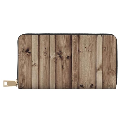 KLMELLMDE Geldbörse Herren Damen Holzmaserung Geldbörse Bedrucktes Kartenetui Multi-Fach (mit Münzfach, Kreditkartenfächern, Geldscheinfach, weiß, Einheitsgröße, Modern von KLMELLMDE