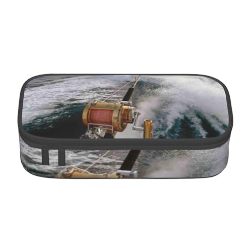 KLMELLMDE Große Kapazität Angelrute Federmäppchen Organisieren Bleistiftbeutel Schule Bleistift Beutel Büro Schreibwaren Organizer Kosmetiktasche von KLMELLMDE