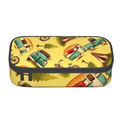 KLMELLMDE Große Kapazität Auto und Fahrrad Federmäppchen Organisieren Bleistiftbeutel Schule Bleistift Beutel Büro Schreibwaren Organizer Kosmetiktasche von KLMELLMDE