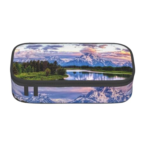 KLMELLMDE Große Kapazität Grand Teton National Park Federmäppchen, Organisation Bleistiftbeutel, Schule Bleistiftbeutel, Büro Schreibwaren Organizer, Kosmetiktasche von KLMELLMDE