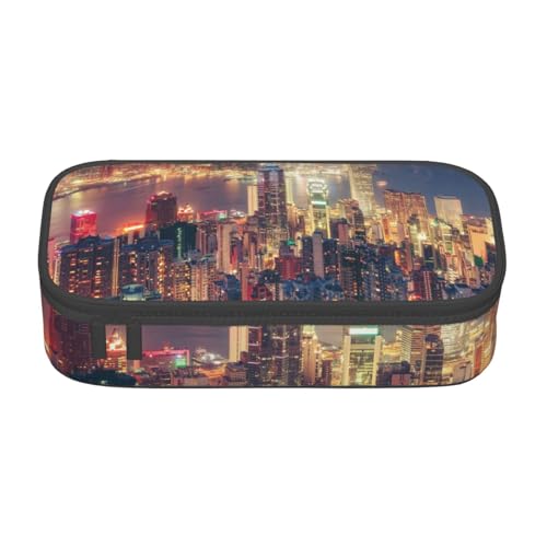 KLMELLMDE Große Kapazität Hong Kong Federmäppchen Organisieren Bleistiftbeutel Schule Bleistift Beutel Büro Schreibwaren Organizer Kosmetiktasche von KLMELLMDE