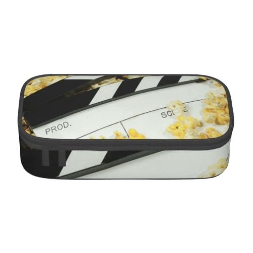 KLMELLMDE Große Kapazität Kino Schindeln und Popcorn Federmäppchen Organisieren Bleistiftbeutel Schule Bleistift Beutel Büro Schreibwaren Organizer Kosmetiktasche von KLMELLMDE