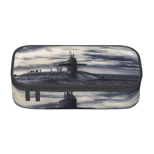 KLMELLMDE Große Kapazität Riesiges Nuklearschiff Federmäppchen Organisieren Bleistiftbeutel Schule Bleistift Beutel Büro Schreibwaren Organizer Kosmetiktasche von KLMELLMDE