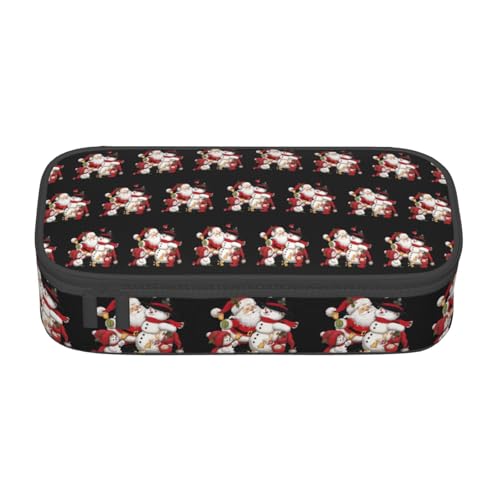 KLMELLMDE Große Kapazität Santa Claus Federmäppchen, Organisation Bleistiftbeutel, Schule Bleistiftbeutel, Büro Schreibwaren Organizer, Kosmetiktasche von KLMELLMDE