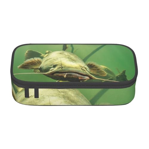 KLMELLMDE Große Kapazität Unterwasserwelse Federmäppchen Organisieren Bleistiftbeutel Schule Bleistift Beutel Büro Schreibwaren Organizer Kosmetiktasche von KLMELLMDE