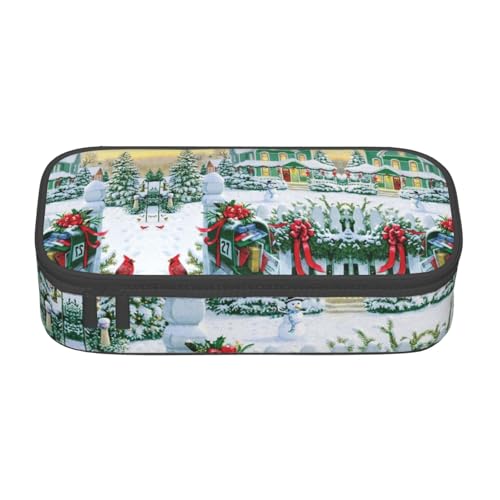KLMELLMDE Große Kapazität Weihnachten Briefkasten und Geschenke Federmäppchen Organisieren Bleistift Beutel Schule Bleistift Beutel Büro Schreibwaren Organizer Kosmetiktasche von KLMELLMDE