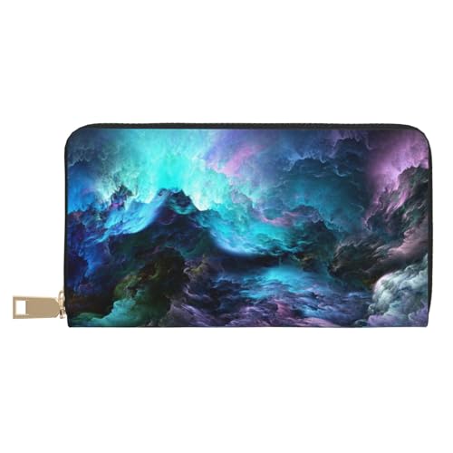 KLMELLMDE Herren Damen 3D Grafik Universum Weltraum Brieftasche Bedrucktes Kartenetui Multi-Fach (mit Münzfach, Kreditkartenfächern, Geldscheinfach, weiß, Einheitsgröße, Modern von KLMELLMDE