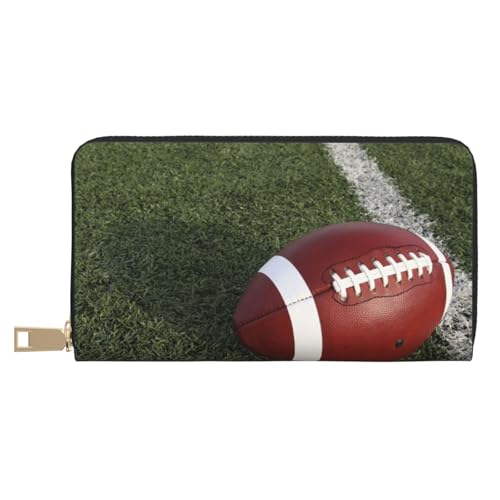 KLMELLMDE Herren Damen American Football Geldbörse Bedrucktes Kartenetui Multi-Fach (mit Münzfach, Kreditkartenfächern, Geldscheinfach, weiß, Einheitsgröße, Modern von KLMELLMDE