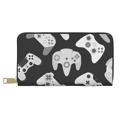 KLMELLMDE Herren Damen Game Controller Geldbörse Bedrucktes Kartenetui Multi-Fach (mit Münzfach, Kreditkartenfächern, Geldscheinfach, weiß, Einheitsgröße, Modern von KLMELLMDE