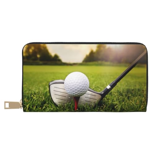 KLMELLMDE Herren Damen Golfball Geldbörse Bedrucktes Kartenetui Multi-Fach (mit Münzfach, Kreditkartenfächern, Geldscheinfach, weiß, Einheitsgröße, Modern von KLMELLMDE