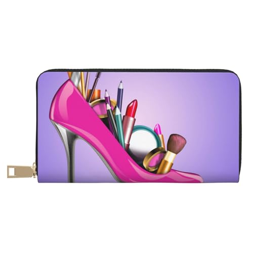 KLMELLMDE Herren Damen Schuhe Make-up Geldbörse Bedrucktes Kartenetui Multi-Fach (mit Münzfach, Kreditkartenfächern, Geldscheinfach, weiß, Einheitsgröße, Modern von KLMELLMDE