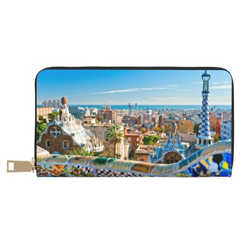 KLMELLMDE Herren Damen Spanien Wasser Stadt Geldbörse Bedrucktes Kartenetui Multi-Fach (mit Münzfach, Kreditkartenfächern, Geldscheinfach, weiß, Einheitsgröße, Modern von KLMELLMDE