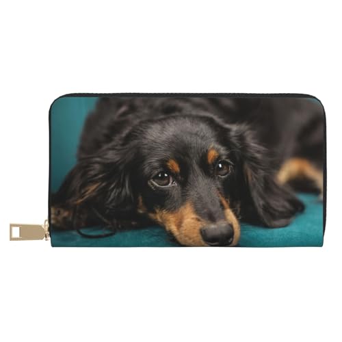 KLMELLMDE Herren Damen Süße Hund Geldbörse Bedrucktes Kartenetui Multi-Fach (mit Münzfach, Kreditkartenfächern, Geldscheinfach, weiß, Einheitsgröße, Modern von KLMELLMDE