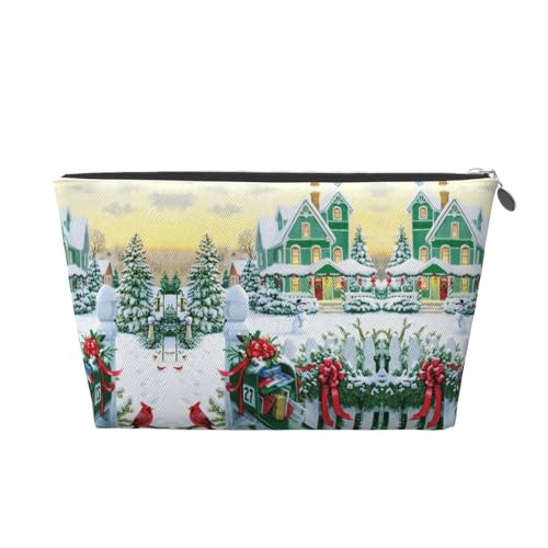 Kosmetiktasche aus Kunstleder für Weihnachten, Reisetasche, Kulturbeutel, Schreibwaren-Tasche, modische Weihnachtsgeschenktasche, silber, Einheitsgröße von KLMELLMDE