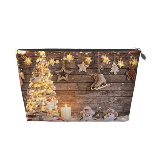 Kosmetiktasche aus Kunstleder für Weihnachten und Geschenk, Reisetasche, Kulturbeutel, Schreibwaren-Tasche, modische Weihnachtsgeschenktasche, silber, Einheitsgröße von KLMELLMDE