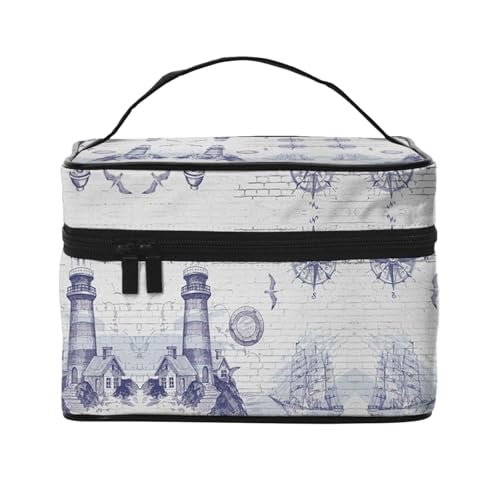 Kosmetiktasche für Reisen, Segelboot, Kompass, Kosmetiktasche, Kosmetiktasche, Kosmetik-Organizer, Schwarz , Einheitsgröße Kosmetiktasche für Reisen, Segelboot, Kompass, Kosmetiktasche, Kosmetiktasche, Kosmetik-Organizer, Schwarz , Einheitsgröße von KLMELLMDE