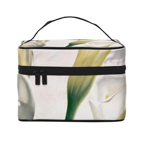 Kosmetiktasche mit Blumenmotiv, Reise-Kosmetiktasche, Kosmetik-Werkzeugkasten, Kosmetik-Organizer, Schwarz , Einheitsgröße von KLMELLMDE