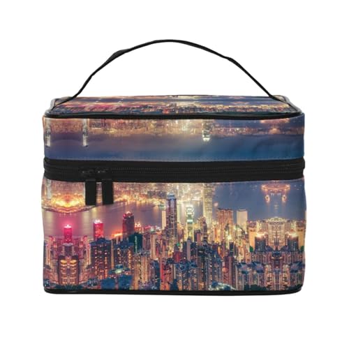 Reise-Kosmetiktasche, Hongkong-Kosmetiktasche, Kosmetiktasche, Kosmetik-Organizer, Schwarz , Einheitsgröße von KLMELLMDE