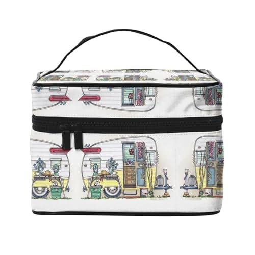 Reise-Kosmetiktasche, Kosmetiktasche, Kosmetiktasche, Kosmetiktasche, Kosmetik-Organizer, Schwarz , Einheitsgröße von KLMELLMDE