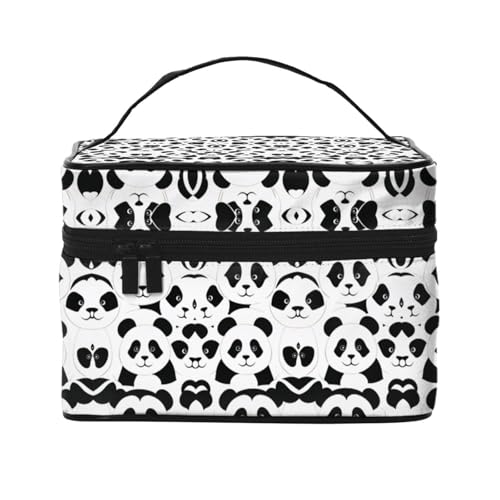 Reise-Kosmetiktasche, Panda-Kosmetiktasche, Kosmetiktasche, Kosmetik-Organizer, Schwarz , Einheitsgröße von KLMELLMDE