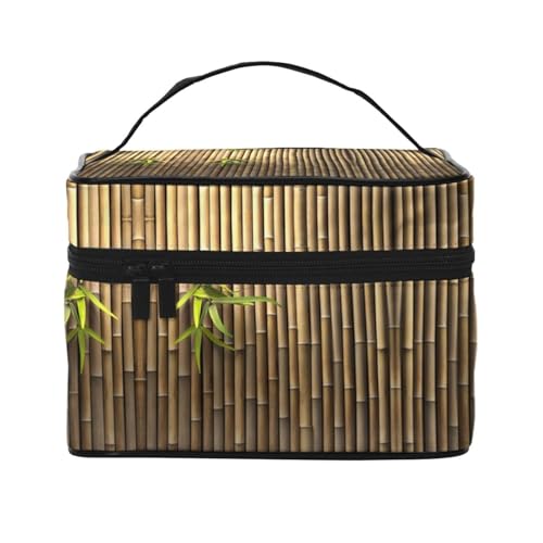 Reise-Kosmetiktasche aus Bambus, Reise-Kosmetiktasche, Kosmetik-Werkzeugkasten, Kosmetik-Organizer, Schwarz , Einheitsgröße von KLMELLMDE
