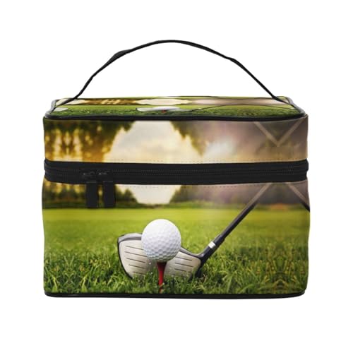 Reise-Kosmetiktasche für Golfbälle, Reise-Kosmetiktasche, Kosmetik-Werkzeugkasten, Kosmetik-Organizer, Schwarz , Einheitsgröße von KLMELLMDE