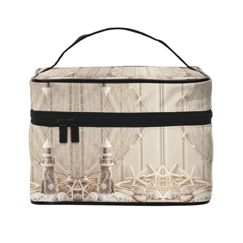 Reise-Kosmetiktasche mit Fischernetz, Kosmetiktasche, Kosmetiktasche, Kosmetiktasche, Kosmetik-Organizer, Schwarz , Einheitsgröße von KLMELLMDE