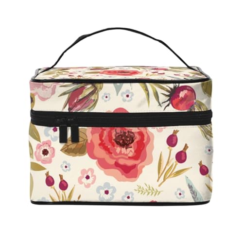 Rustikale Reise-Kosmetiktasche, Reise-Kosmetiktasche, Kosmetik-Werkzeugkasten, Kosmetik-Organizer, Schwarz , Einheitsgröße von KLMELLMDE