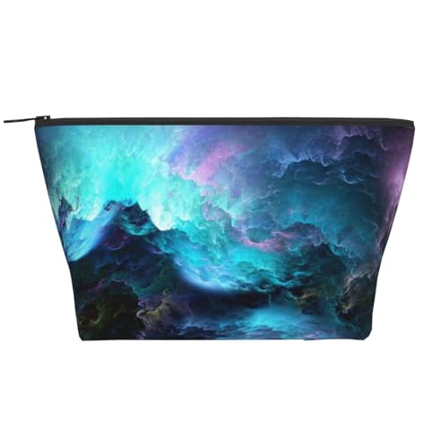 Täglicher Organizer, 3D-Grafik, Universum, Weltraum, Kosmetiktasche, Reise-Organizer, exquisite Kulturbeutel, Leiter, tragbarer Kosmetik-Organizer, Schreibwaren-Tasche, Schwarz , Einheitsgröße von KLMELLMDE