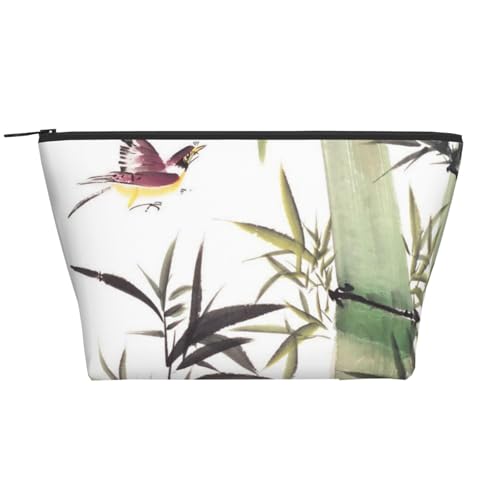 Täglicher Organizer, Bambus-Kosmetiktasche, Reise-Organizer, exquisite Kulturbeutel, Leiter, tragbarer Kosmetik-Organizer, Schreibwaren-Tasche, Schwarz , Einheitsgröße von KLMELLMDE