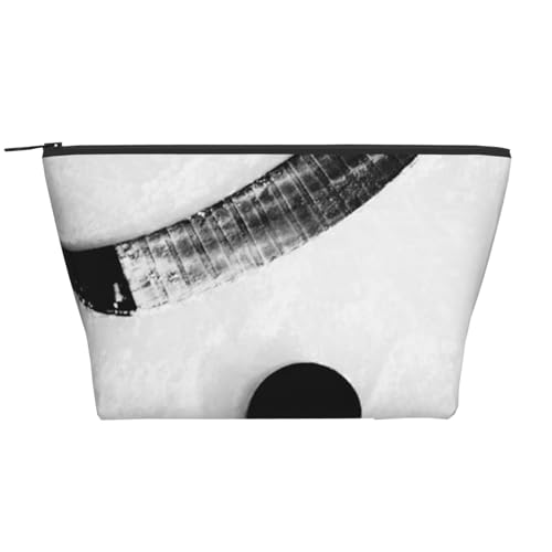 Täglicher Organizer, Eishockey-Kunst-Kosmetiktasche, Reise-Organizer, exquisite Kulturbeutel, Leiter, tragbarer Kosmetik-Organizer, Schreibwaren-Tasche, Schwarz , Einheitsgröße von KLMELLMDE