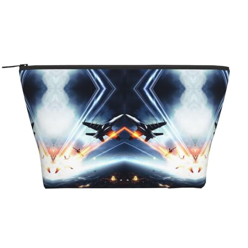 Täglicher Organizer, Flugzeug-Kosmetiktasche, Reise-Organizer, exquisite Kulturbeutel, Leiter, tragbarer Kosmetik-Organizer, Schreibwarentasche, Schwarz , Einheitsgröße von KLMELLMDE