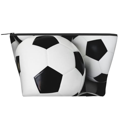 Täglicher Organizer, Fußball-Kosmetiktasche, Reise-Organizer, exquisite Kulturbeutel, Leiter, tragbarer Kosmetik-Organizer, Schreibwaren-Tasche, Schwarz , Einheitsgröße von KLMELLMDE