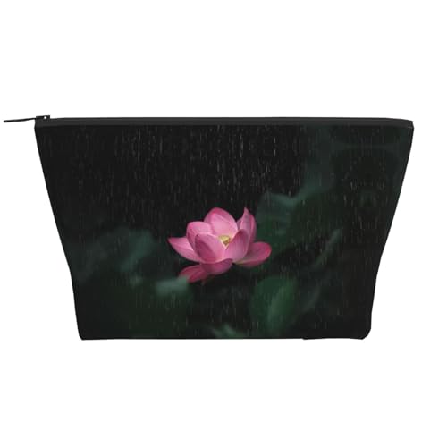 Täglicher Organizer, Kosmetiktasche mit Lotusblüte, Reise-Organizer, exquisite Kulturbeutel, Leiter, tragbarer Kosmetik-Organizer, Schreibwaren-Tasche, Schwarz , Einheitsgröße von KLMELLMDE