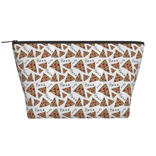 Täglicher Organizer, Kosmetiktasche mit Pizza-Muster, Reise-Organizer, exquisite Kulturbeutel, Leiter, tragbarer Kosmetik-Organizer, Schreibwaren-Tasche, Schwarz , Einheitsgröße von KLMELLMDE