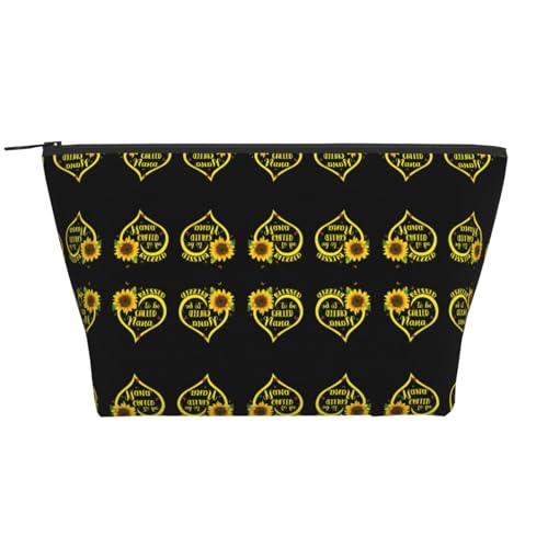 Täglicher Organizer, Kosmetiktasche mit Sonnenblumen-Motiv, Reise-Organizer, exquisite Kulturbeutel, Leiter, tragbarer Kosmetik-Organizer, Schreibwaren-Tasche, Schwarz , Einheitsgröße von KLMELLMDE