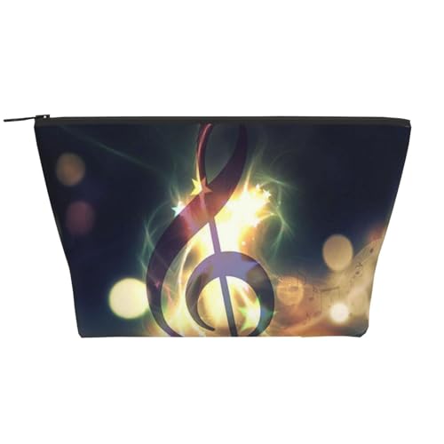 Täglicher Organizer, Musiknoten-Kosmetiktasche, Reise-Organizer, exquisite Kulturbeutel, Leiter, tragbarer Kosmetik-Organizer, Schreibwaren-Tasche, Schwarz , Einheitsgröße von KLMELLMDE